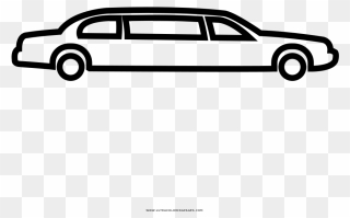 Limo Coloring Page - Limousine Icon Clipart