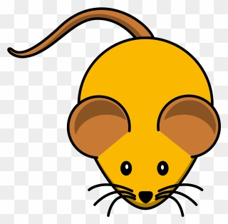 Orange Mouse W/ Brown Ears Clip Art At Clker - Animal Cartoon Mouse - Png Download