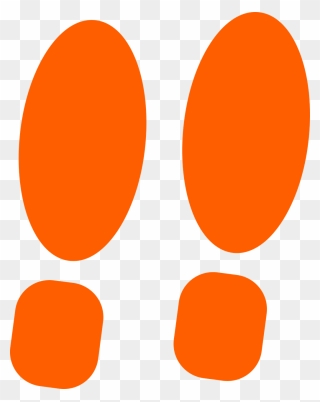 Picture Library Footsteps Clipart Foot Step - Footsteps Orange Png Transparent Png