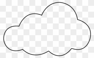 Drawn Cloud Step By Step - Line Art Clipart