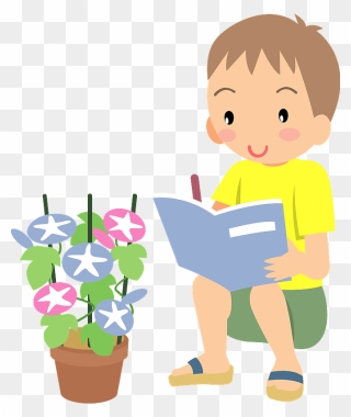Child Boy Morning Glory Clipart - 無料 イラスト 自由 研究 - Png Download