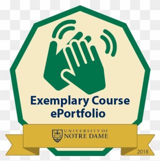 Exemplary Course Eportfolio Award - University Of Notre Dame Clipart