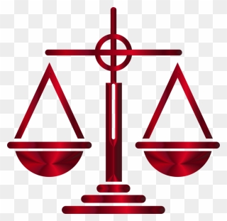 Area,symbol,line - Scales Of Justice Red Clipart