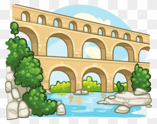 Aqueduct Clipart Roman Government - Ancient Rome Aqueducts Clipart - Png Download