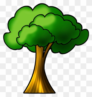 Hiding Behind A Tree Clipart Free Download - Transparent 2d Tree - Png Download