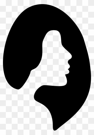Female Hair Salon Symbol - Women Icon Side Clipart