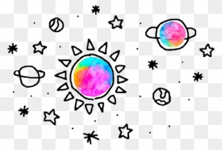 1280 X 957 - Stars And Planets Drawing Clipart