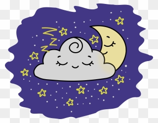 Sleep Cloud Cartoon Clipart