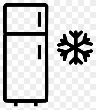 Refrigerator Fridge Snowflake Freezer - Frozen Snowflake Png Clipart