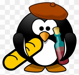 French Penguin Clipart