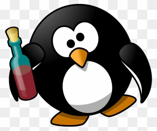 Drunk Penguin Clipart - Png Download
