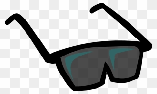 Gafas De Sol Negras - Club Penguin Sunglasses Clipart