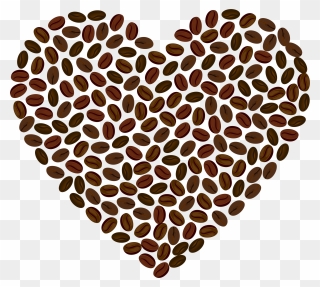 Coffee Heart Clipart Banner Transparent Clipart - Coffee Beans Clipart Transparent Background - Png Download