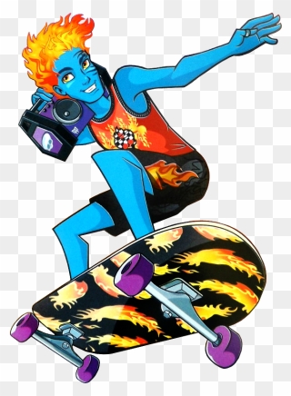 Holt Hyde On Skateboard - Monster High Holt Art Clipart