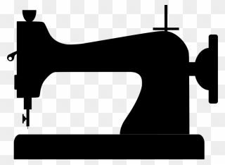 Silhouette,angle,black - Logo Sewing Machine Png Clipart