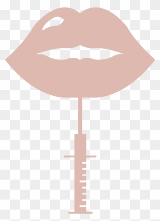 Pink Lips And Needle-01 - Botox Clipart Png Lips Transparent Png