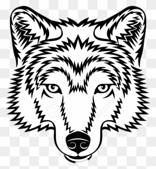 Wolf Vector Graphics Clip Art Image Logo - Unwolf Face Clipart Black And White - Png Download