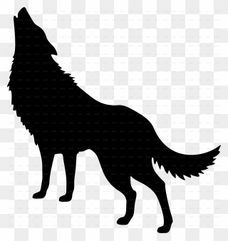 Clipart Dog Howling At Moon Clipart Free Wolf Howling - Silhouette Wolf Howling Png Transparent Png