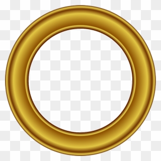 Picture Frame Circle Gold Clip Art - Gold Circle Frame Clipart - Png Download
