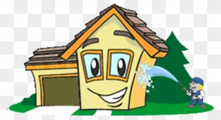 Logo - House Pressure Washing Cartoon Clipart