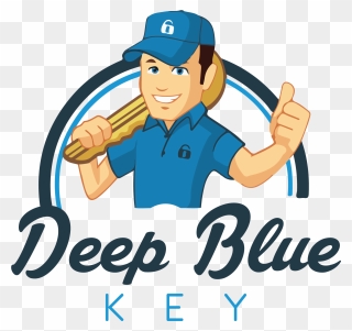 Key Clipart Blue Key - Cartoon - Png Download