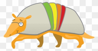 Armadillo Clipart Colorful - Portable Network Graphics - Png Download