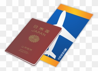 Japanese And Ticket Big - Passports And Air Ticket Clipart
