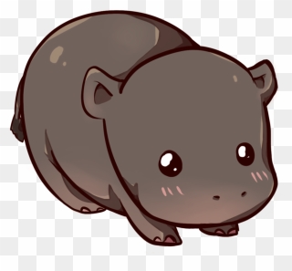 Kawaii Hippopotamus Clipart