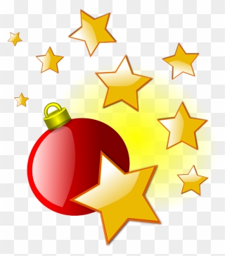 Clipart Joulukoriste - Christmas Clipart Stars - Png Download