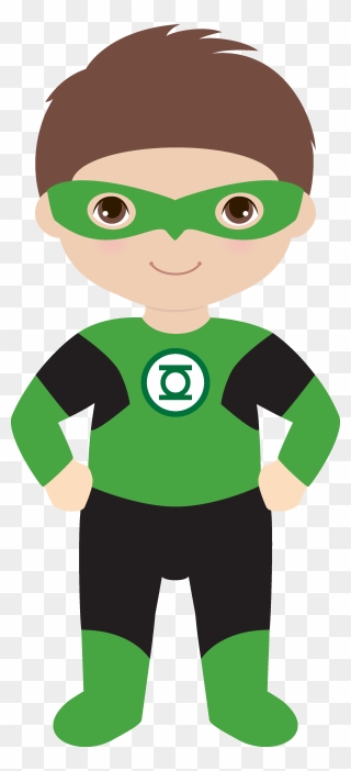 Candy Bag Template Green Lantern Superhero Baby Shower, - Superhero Clipart Green Lantern - Png Download