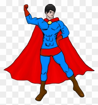 Superhero Images Free - Superman Tegning Med Farve Clipart