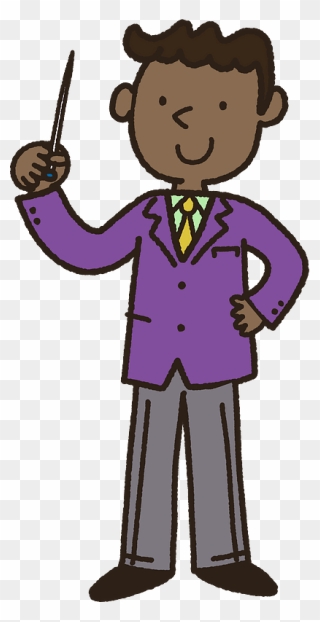 African Instructor Man Clipart - Male Teacher Clipart - Png Download