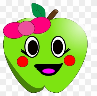 Happy Apple Clipart - Clip Art Cute Apple - Png Download