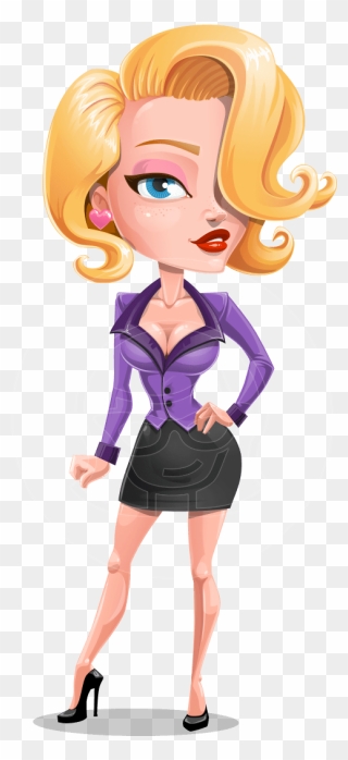 Woman Female Girl Young - Sexy Woman Cartoon Png Clipart