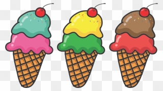 Ice Cream Cones Clipart - Png Download