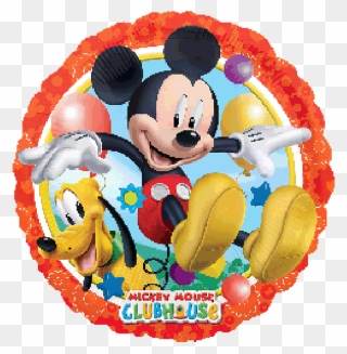 Mickey Mouse & Pluto Foil Round Balloon 45cm - Mickey Mouse Round Clipart