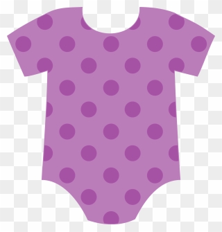 62 Best Onesie Clipart Images - Clipart Baby Purple Polka Dot Onesie - Png Download