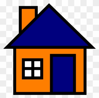 Orange And Blue House Svg Clip Arts - Cartoon House Transparent Background - Png Download