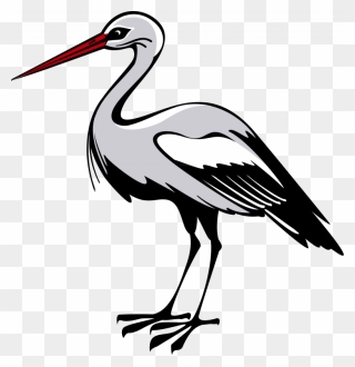 Best Free Stork Png Clipart - Clipart Black And White Stork Transparent Png