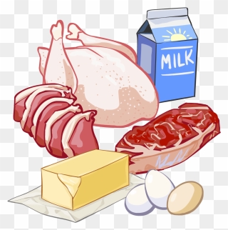 Milk And Meat Clipart - Png Download