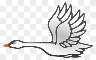 Flying Clipart Vector - Transparent Swan Clipart - Png Download
