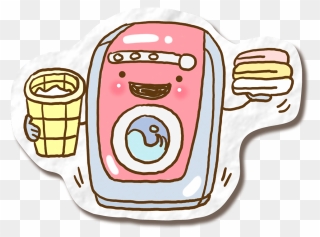 Transparent Cute Yak Clipart - Cute Washing Machine Cartoon - Png Download