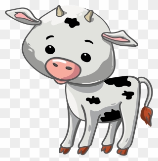 Cartoon Calf Clipart - Cow And Calf Clipart - Png Download