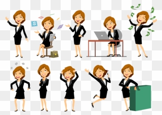 Group Vector Business - Business Woman Vector Png Clipart