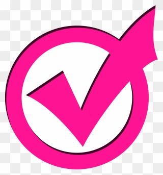 Pink-checkmark - Pink Check Mark Emoji Clipart