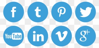 Social Media Icon Blue Png Clipart