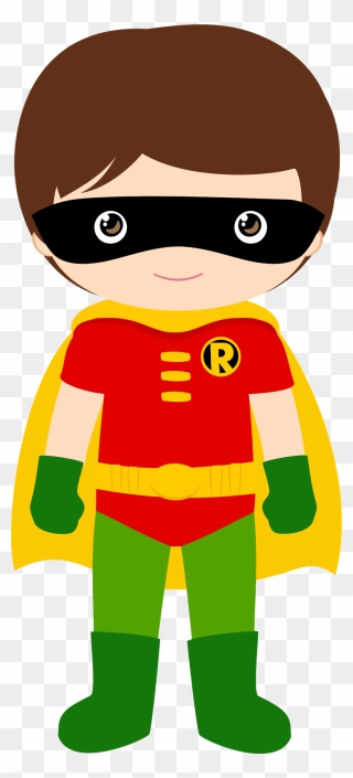 Super Hero Kids Clipart Png Transparent Stock Characters - Robin Batman Clipart