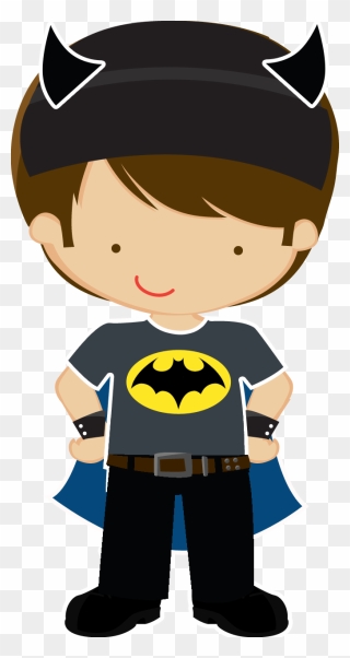 Baby Superheroes Clipart - Batman Caricatura Para Niños - Png Download