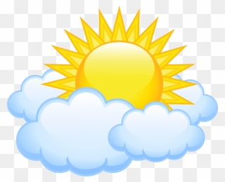 Cloud Sunlight Clip Art - Sun And Cloud Clipart Transparent Background - Png Download