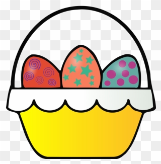 Area,artwork,yellow - Easter Egg Basket Clipart - Png Download